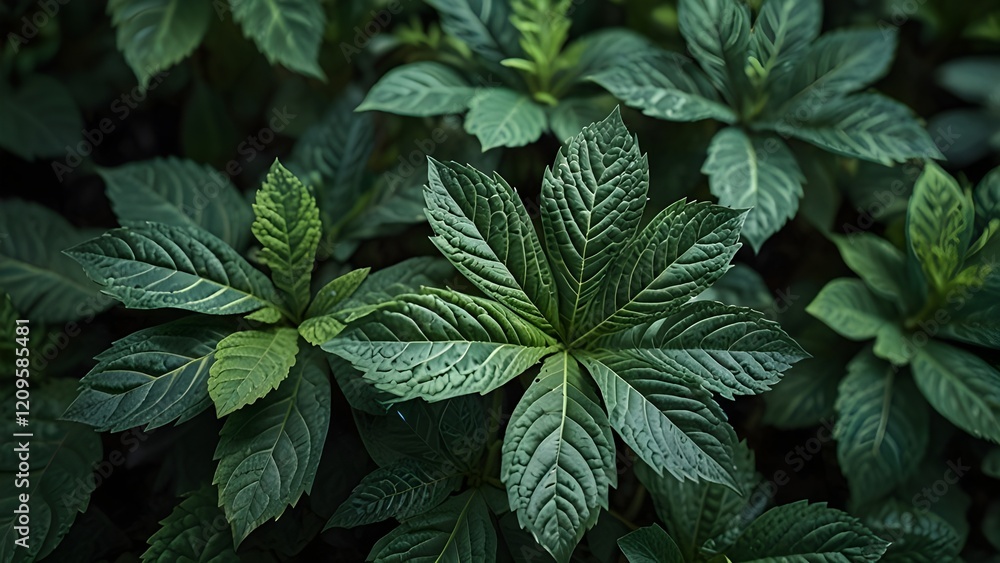 Nature of green leaf in garden at summer. Generative AI Nature of green leaf in garden at summer. Generative AI