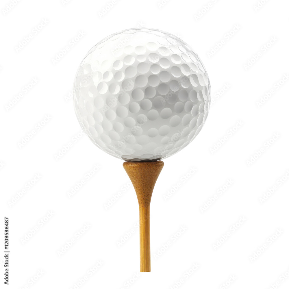 Golf Tee Ready for Swing on transparent background. Golf Tee Ready for Swing on transparent background.