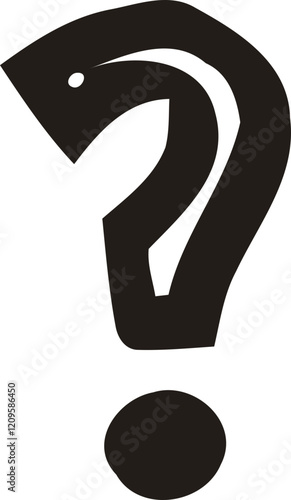 Hand-drawn interrobang punctuation symbol
