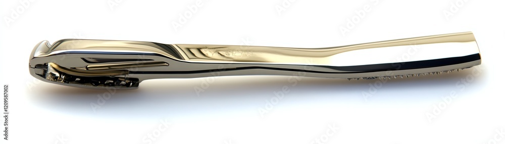 Gold toothbrush on white isolated background. Gold toothbrush on white isolated background.