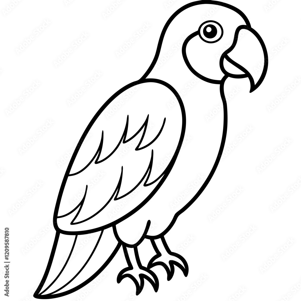 Fototapeta premium parrot on white background