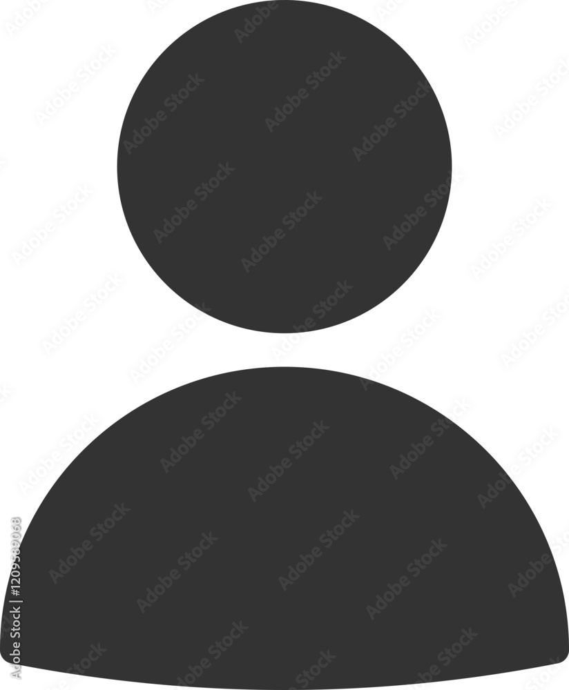 Single Person Icon in Black Silhouette Single Person Icon in Black Silhouette