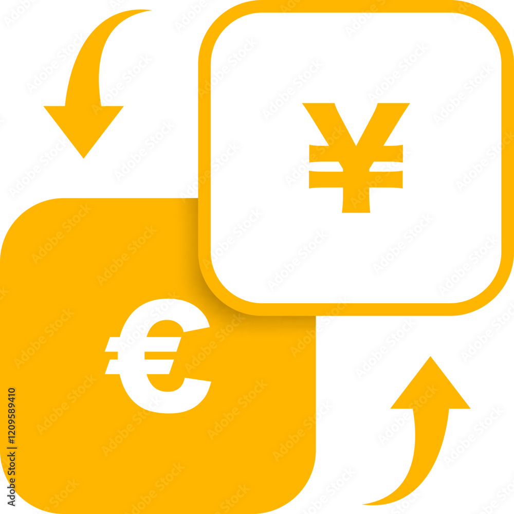 Obraz premium Currency Exchange Between Euro and Yen