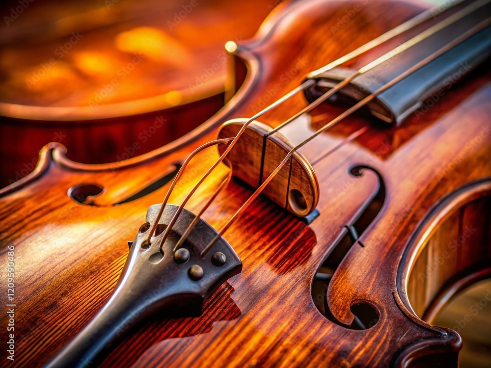 Close-up of Violin F-Hole Detail, Exquisite Wood Grain and Acoustic Instrument Craftsmanship Close-up of Violin F-Hole Detail, Exquisite Wood Grain and Acoustic Instrument Craftsmanship