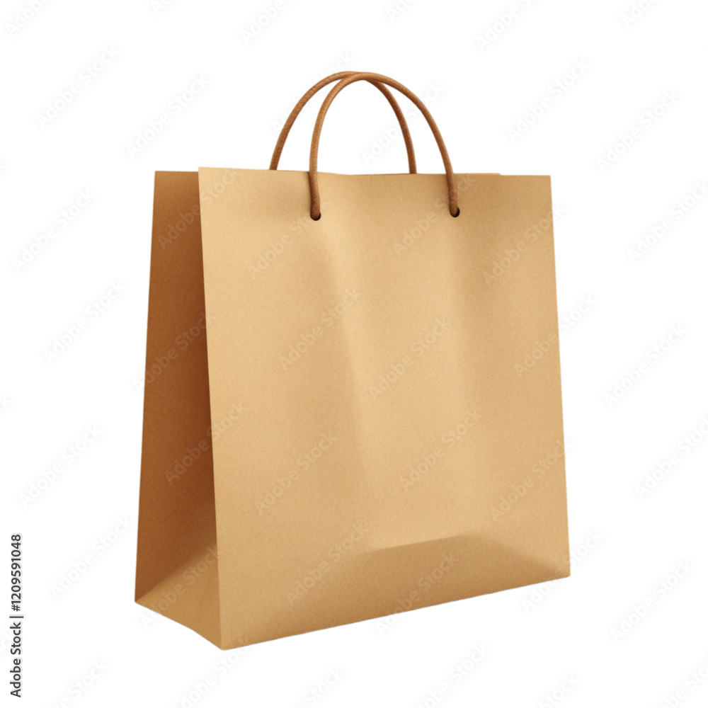 Brown Paper Shopping Bag with Handles Retail Packaging Design Brown Paper Shopping Bag with Handles Retail Packaging Design
