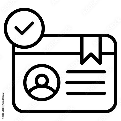Membership line icon