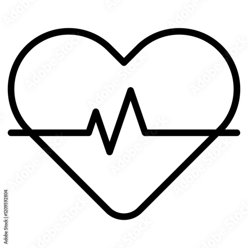 Heart Rate line icon