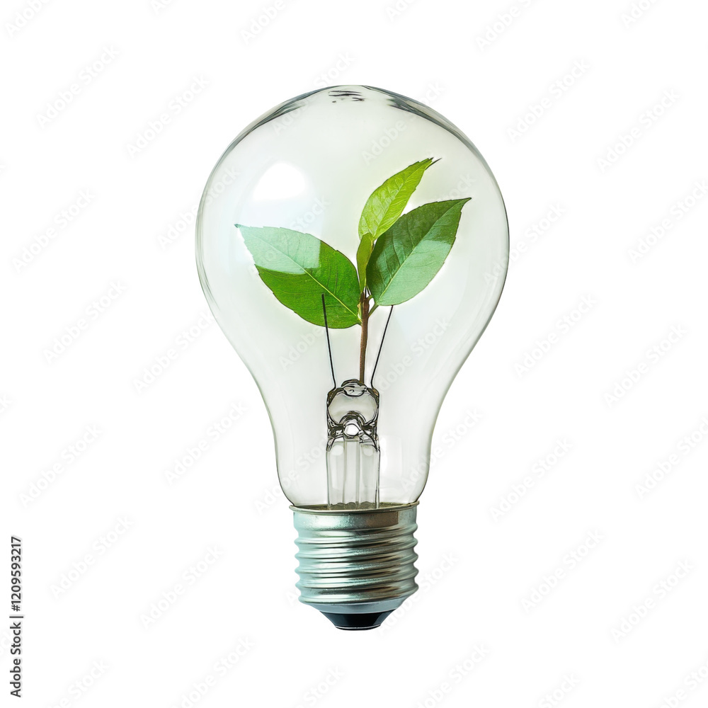 Bright Idea Plant in Bulb on transparent background. Bright Idea Plant in Bulb on transparent background.