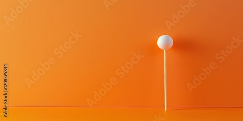 TTC symbol on a white stick against a vibrant orange backdrop and table, ample copy space for medical themes and conception messaging. photo