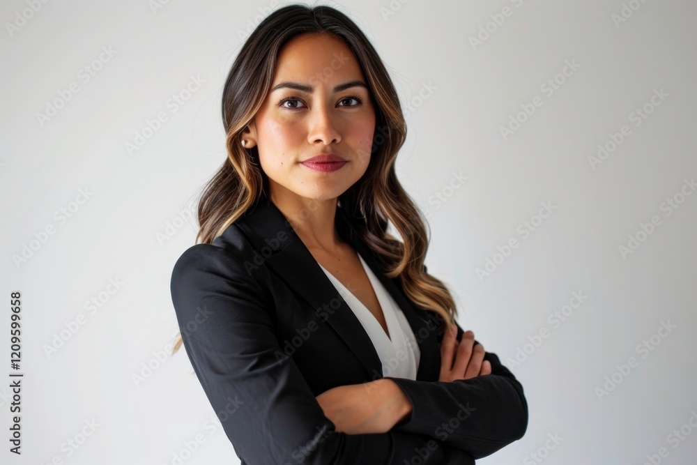 Mexican business woman arm crossed portrait adult photo Mexican business woman arm crossed portrait adult photo