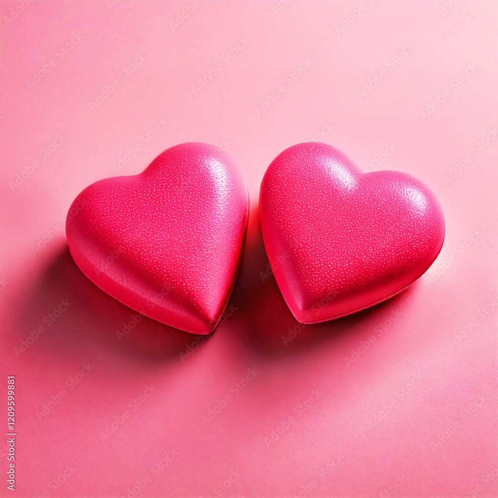 Fototapeta premium Valentine's Day Candy Heart Isolated on pink
