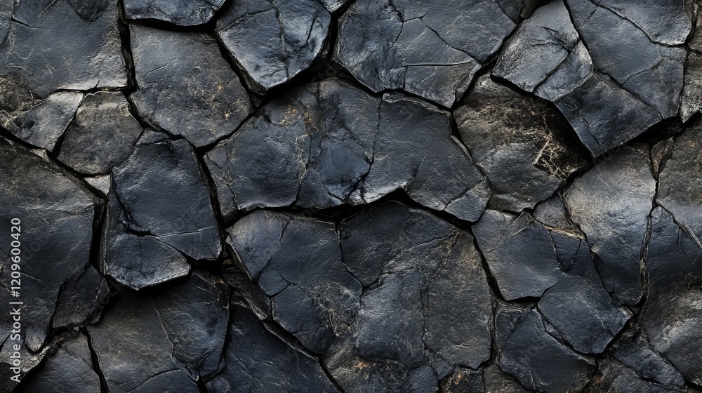 Abstract black stone texture with subtle cracks, luxurious and bold, high detail, clean and striking, modern design