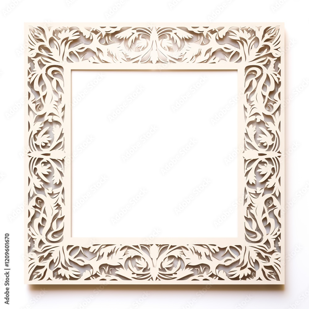 Elegant Intricate Floral Frame With Delicate Patterns and Decorative Elements Elegant Intricate Floral Frame With Delicate Patterns and Decorative Elements