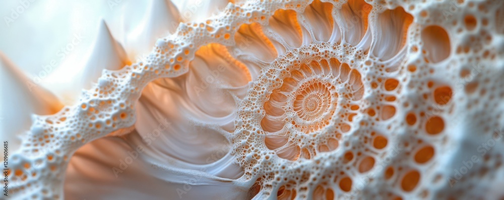 A natural fractal pattern, like the branching veins of a leaf or the swirling patterns of a seashell. A natural fractal pattern, like the branching veins of a leaf or the swirling patterns of a seashell.