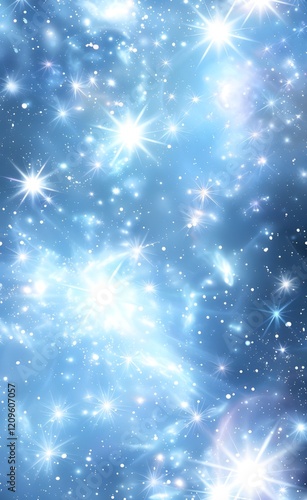 Wallpaper Mural Glowing Sparkles on a Dark Blue Background Magical Closeup of Glitter with Twinkling Light and Ethe Torontodigital.ca