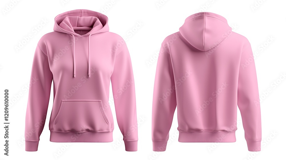 custom made wallpaper toronto digitalPink Hoodie Mockup Front and Back View