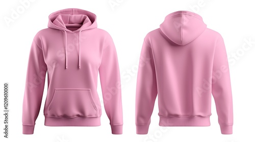 Wallpaper Mural Pink Hoodie Mockup Front and Back View Torontodigital.ca