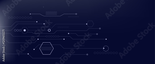 An abstract concept of technology and data connections. 