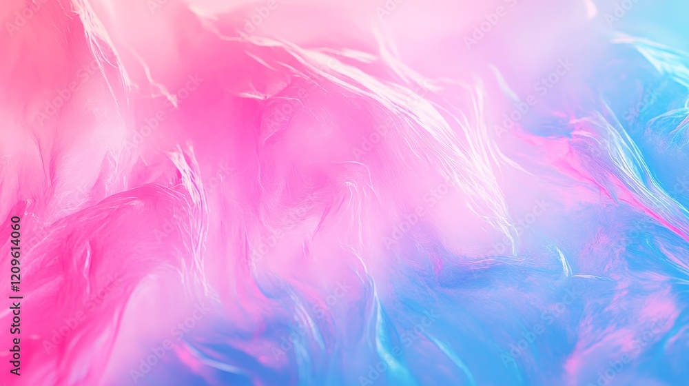 Obraz premium Pink and Blue Abstract Art, Ethereal Color Blend, Fluid Motion, Dreamlike Background, Vivid and Soft Hues