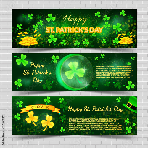 clover st patrick day banner