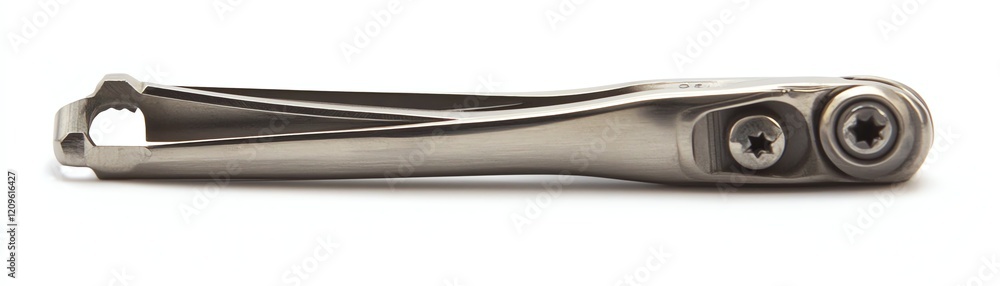 Metal ratchet wrench on white isolated background. Metal ratchet wrench on white isolated background.