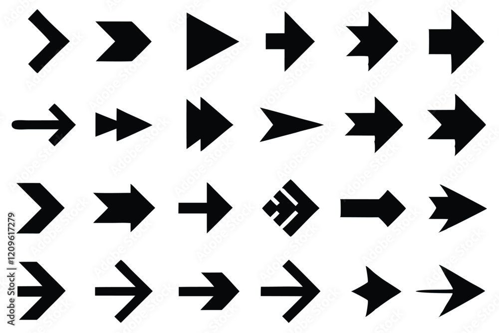Set arrow icon. Collection different arrows sign Set arrow icon. Collection different arrows sign