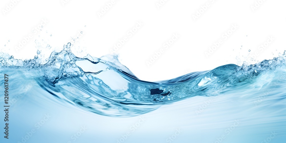 Blue water wave, white background, high resolution, highly detailed, wide-angle lens, professional photography, studio lighting, ultra-sharp focus, high-key lighting, long exposure time, Blue water wave, white background, high resolution, highly detailed, wide-angle lens, professional photography, studio lighting, ultra-sharp focus, high-key lighting, long exposure time,