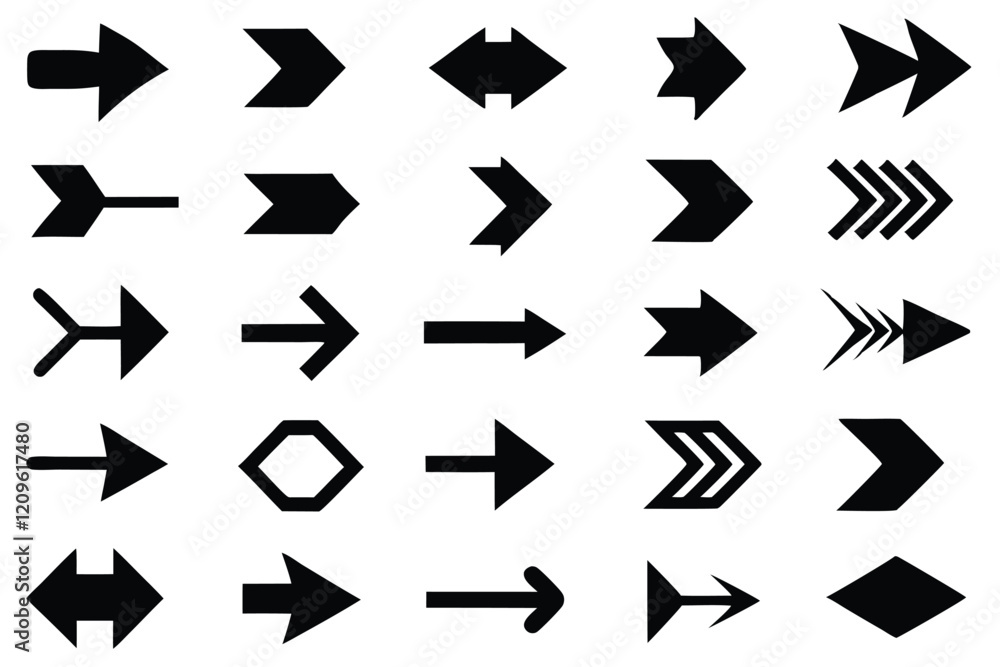 Set arrow icon. Collection different arrows sign Set arrow icon. Collection different arrows sign