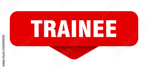 trainee sticker. trainee sign on transparent background