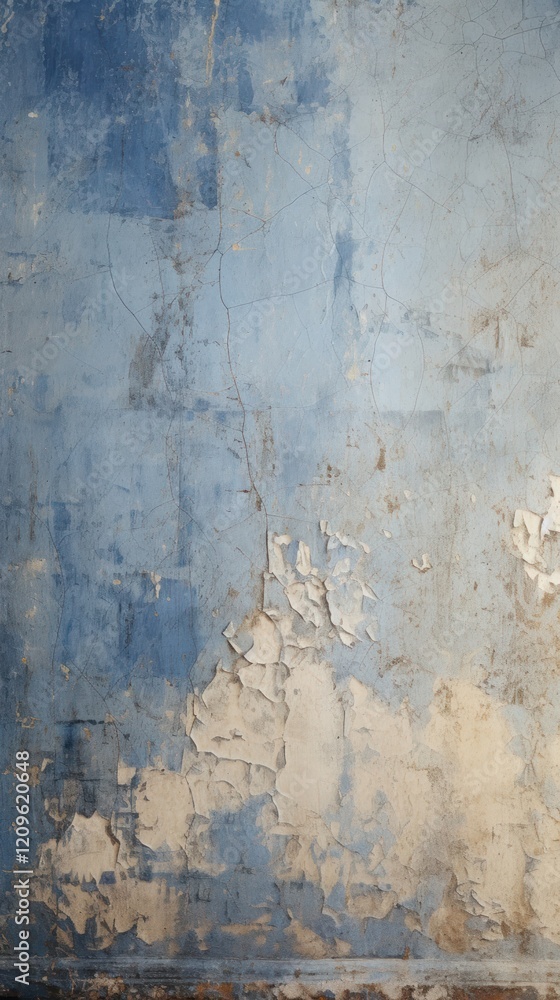 Obraz premium Blue and silver wall architecture plaster