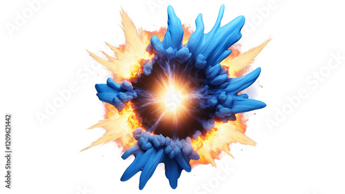 hand with fire flames