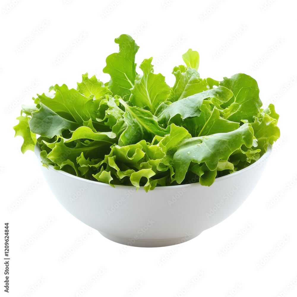 Fresh Green Salad in Bowl on transparent background. Fresh Green Salad in Bowl on transparent background.