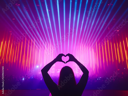 Heart-Shaped Unity at a Live Concert photo