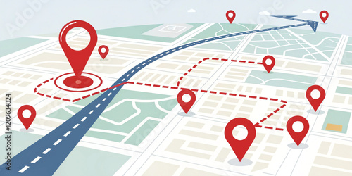 Dynamic GPS Navigation Concept Featuring Moving Arrow