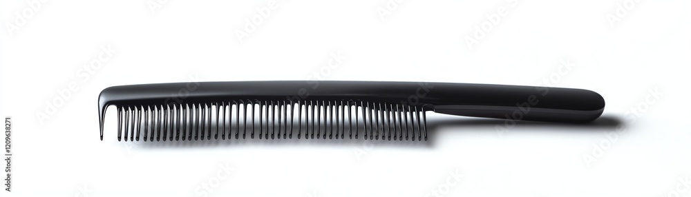 Black hair comb on a white isolated background. Black hair comb on a white isolated background.