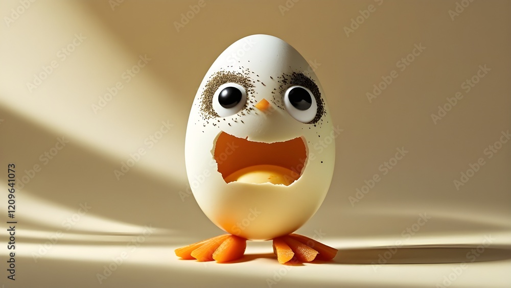 Fototapeta premium easter egg emoji cartoon 