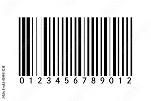 バーコードアイコン　イラスト素材　数字有り
Barcode icon illustration material with numbers