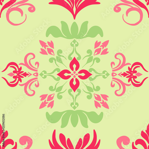 Timeless Damask seamless pattern, a vector illustration for elegant and refined textile designs