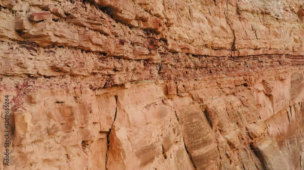Close Up Drone Shot of Sandstone Layers on Mesa in Desert Landscape of Utah USA Close Up Drone Shot of Sandstone Layers on Mesa in Desert Landscape of Utah USA