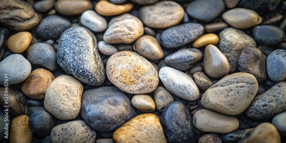 Grayscale and earthy-toned stones densely packed together with varying textures and sizes creating a natural background with shallow depth of field Grayscale and earthy-toned stones densely packed together with varying textures and sizes creating a natural background with shallow depth of field