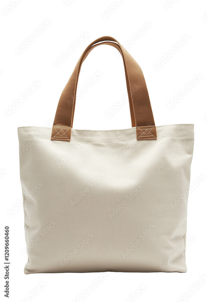 Cotton canvas tote bag, isolated on transparent background Cotton canvas tote bag, isolated on transparent background