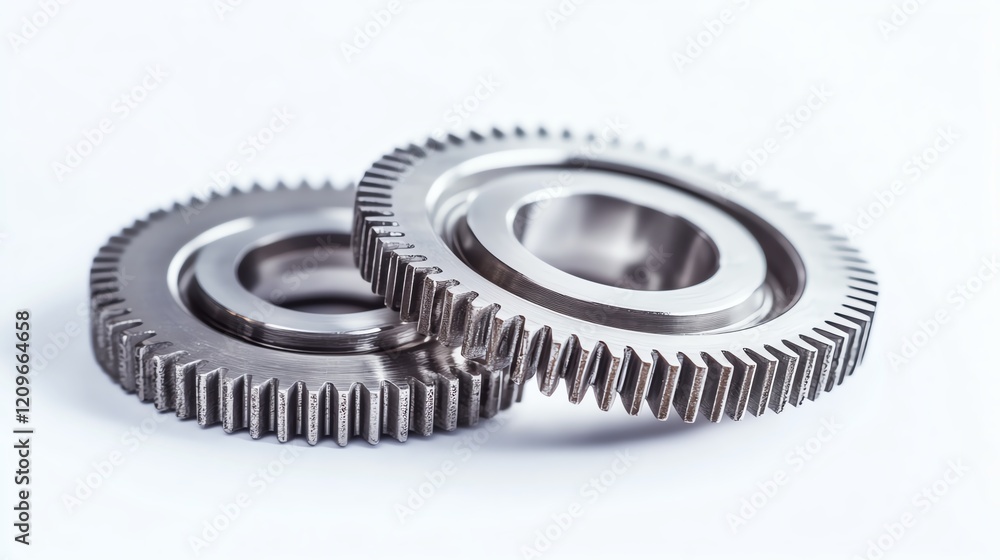 Metal gears isolated on a white background Metal gears isolated on a white background