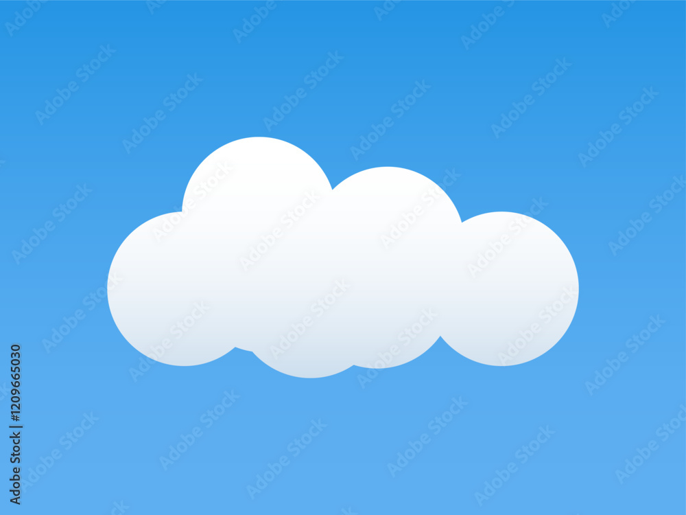 White colour cloud shining in Blue sky background. Cloud icon, cloud shape. Different shapes clouds gradient and 3d design. Design for element for logo, web and print. White colour cloud shining in Blue sky background. Cloud icon, cloud shape. Different shapes clouds gradient and 3d design. Design for element for logo, web and print.