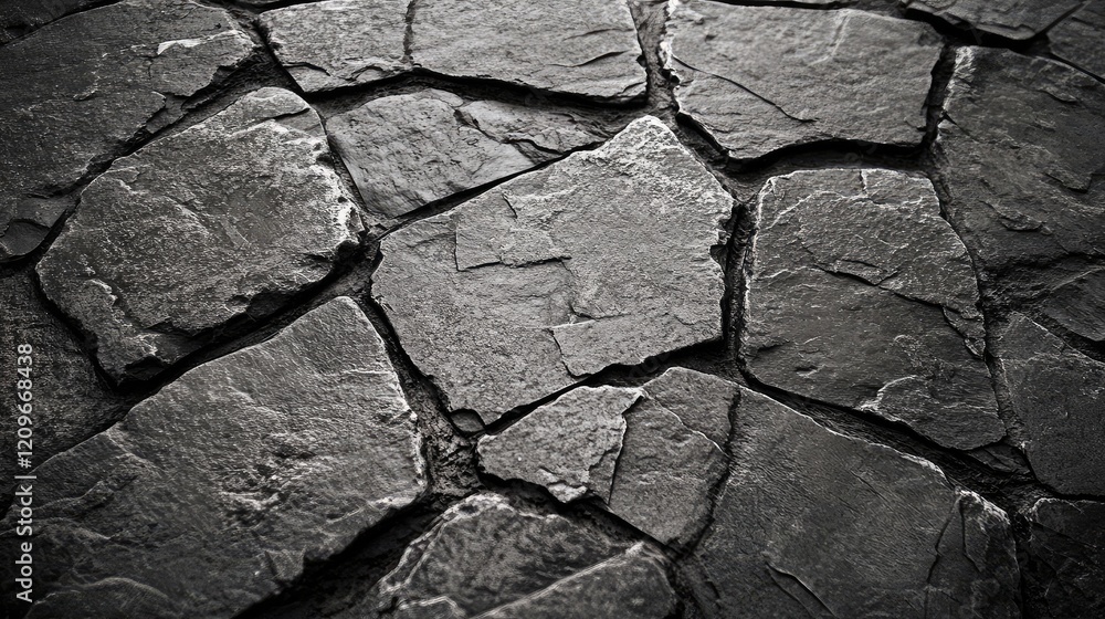 Dark Slate Concrete Tile Surface with Irregular Patterns and Textured Details Dark Slate Concrete Tile Surface with Irregular Patterns and Textured Details
