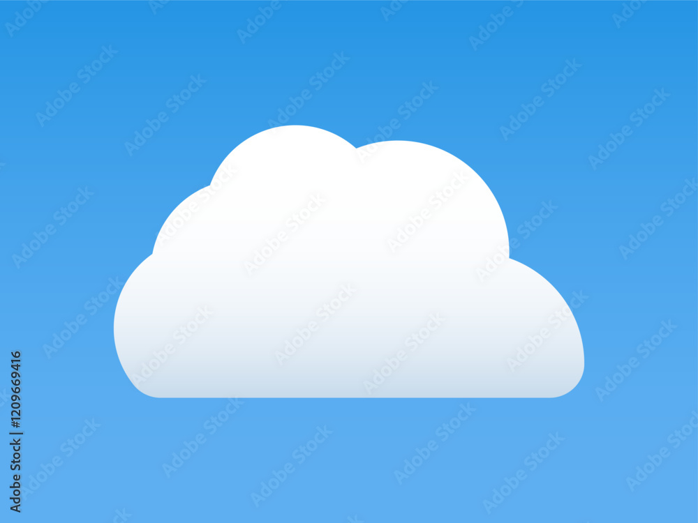 White colour cloud shining in Blue sky background. Cloud icon, cloud shape. Different shapes clouds gradient and 3d design. Design for element for logo, web and print. White colour cloud shining in Blue sky background. Cloud icon, cloud shape. Different shapes clouds gradient and 3d design. Design for element for logo, web and print.