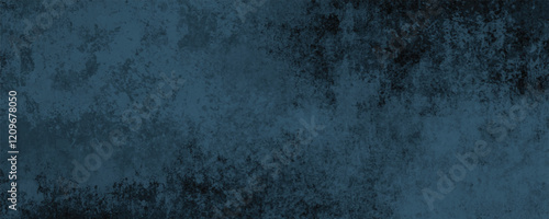 A Beautiful Abstract Design in Deep Navy Blue Featuring Rustic Brushstrokes and Weathered Grunge Patterns
