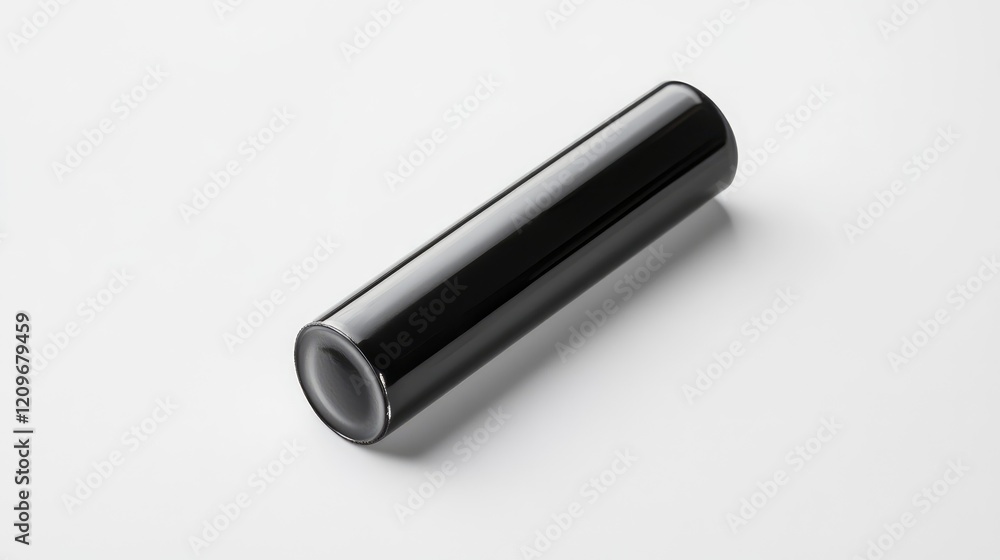 Single Black Alkaline AA Battery Isolated on Clean White Background for Electronic and Household Use Single Black Alkaline AA Battery Isolated on Clean White Background for Electronic and Household Use