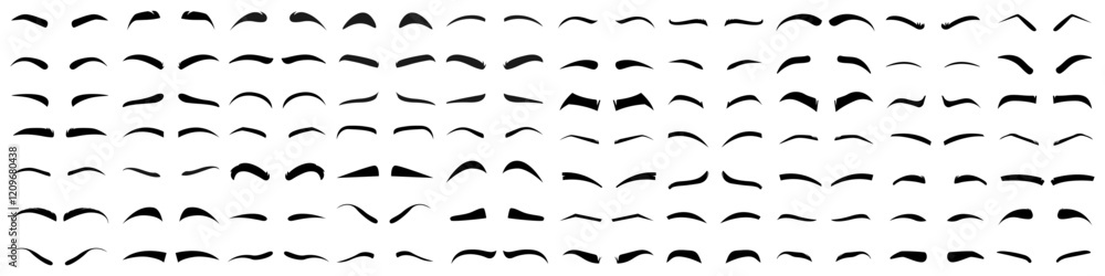 Brows icon vector set. Eyebrow illustration sign collection. Forehead symbol or logo Brows icon vector set. Eyebrow illustration sign collection. Forehead symbol or logo