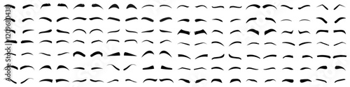 Brows icon vector set. Eyebrow illustration sign collection. Forehead symbol or logo