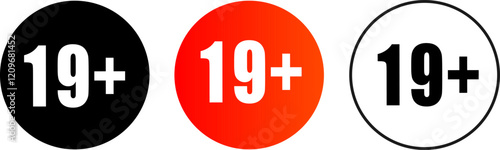 black numbers icon Numbers 1 - 100 - Black Circle , Inner White Border with White Numbers.
